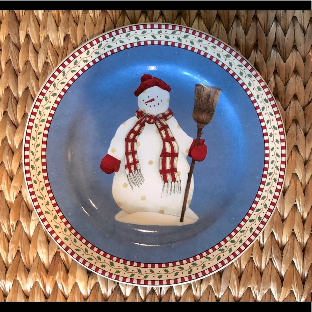 DEBBIE MUMM Sakura Snowman plate 8”